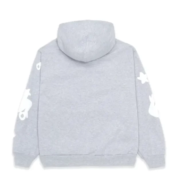 Korean Fashion Sp5der Gothic Hoodie-Grey