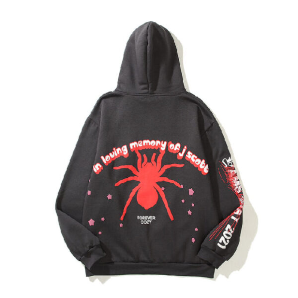 Spider printed cotton Multi Colors hoodie men